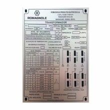 Detalhes do produto Placas em Alumínio - Relevo por Corrosão