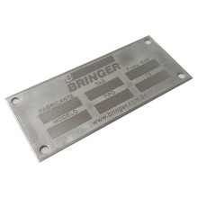 Detalhes do produto Etiqueta em Aço Inox - Sem Pintura